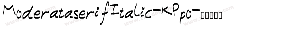 ModerataserifItalic-KPpo字体转换