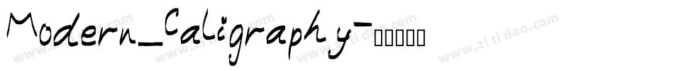 Modern_Caligraphy字体转换