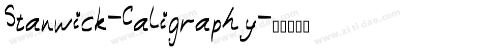 Stanwick-Caligraphy字体转换