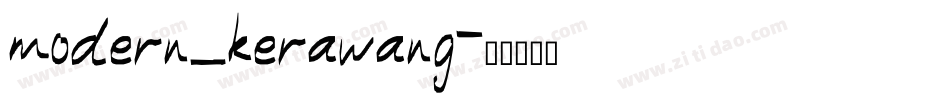 modern_kerawang字体转换