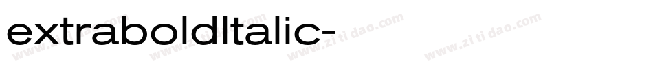 extraboldltalic字体转换