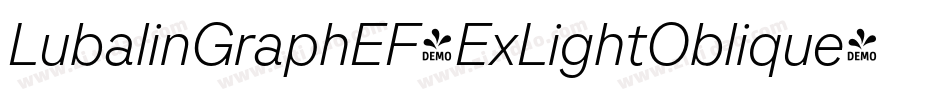 LubalinGraphEF-ExLightOblique字体转换