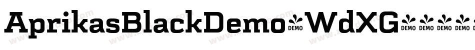 AprikasBlackDemo-WdXG字体转换