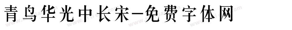 青鸟华光中长宋字体转换