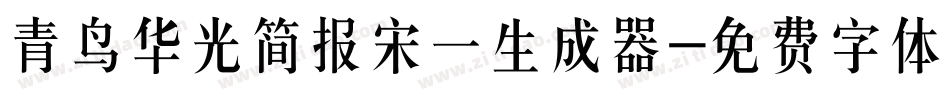 青鸟华光简报宋一生成器字体转换