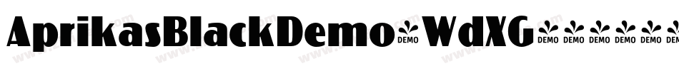AprikasBlackDemo-WdXG字体转换