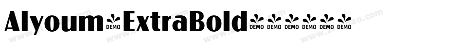 Alyoum-ExtraBold字体转换