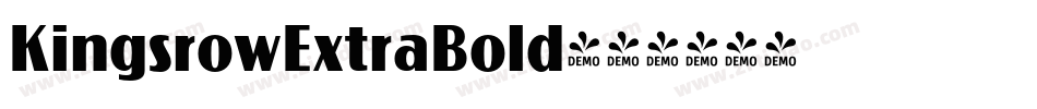 KingsrowExtraBold字体转换
