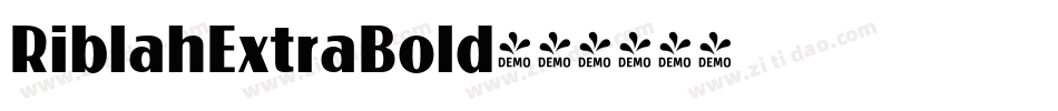 RiblahExtraBold字体转换