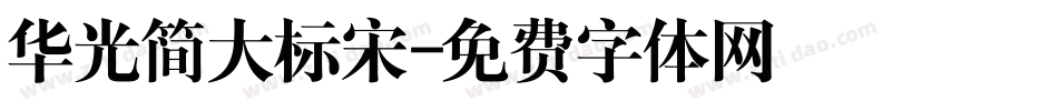 华光简大标宋字体转换