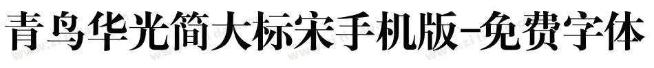 青鸟华光简大标宋手机版字体转换
