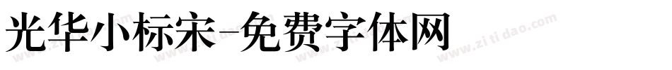 光华小标宋字体转换