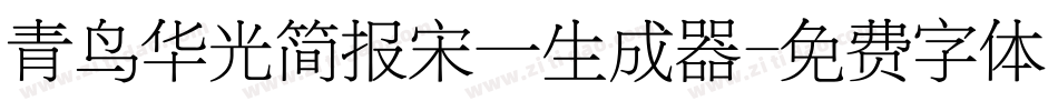 青鸟华光简报宋一生成器字体转换