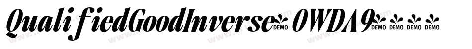 QualifiedGoodInverse-0WDA9字体转换
