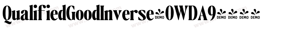 QualifiedGoodInverse-0WDA9字体转换