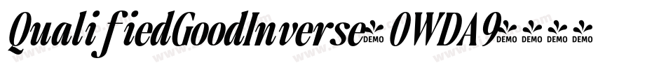 QualifiedGoodInverse-0WDA9字体转换