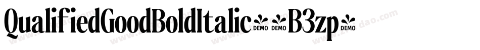 QualifiedGoodBoldItalic-4B3zp字体转换 QualifiedGoodBoldItalic-4B3zp字体转换