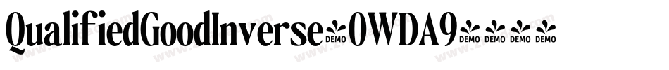 QualifiedGoodInverse-0WDA9字体转换