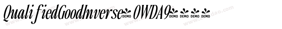 QualifiedGoodInverse-0WDA9字体转换