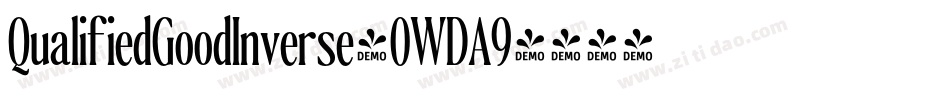 QualifiedGoodInverse-0WDA9字体转换