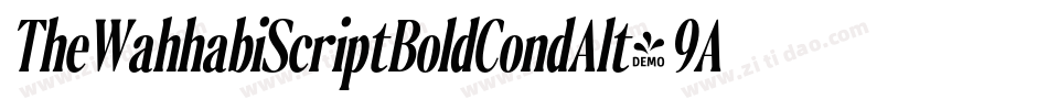 TheWahhabiScriptBoldCondAlt-9AwL字体转换