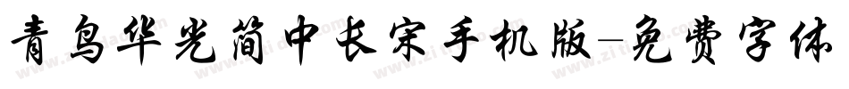 青鸟华光简中长宋手机版字体转换