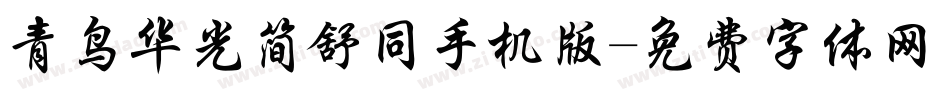青鸟华光简舒同手机版字体转换
