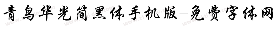 青鸟华光简黑体手机版字体转换