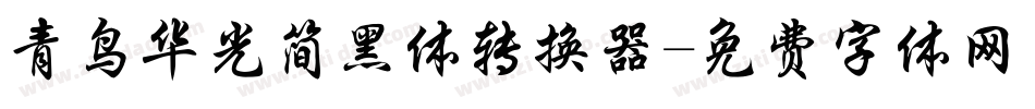 青鸟华光简黑体转换器字体转换