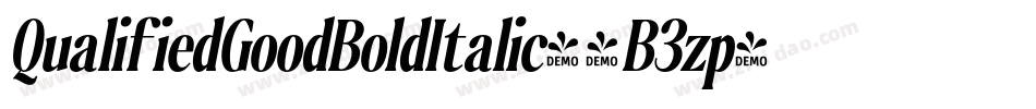 QualifiedGoodBoldItalic-4B3zp字体转换 QualifiedGoodBoldItalic-4B3zp字体转换