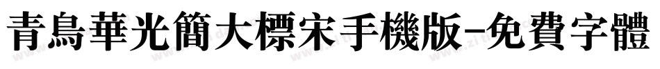 青鸟华光简大标宋手机版字体转换