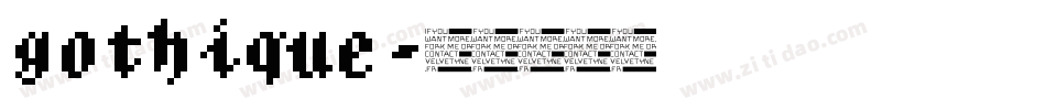 gothique字体转换