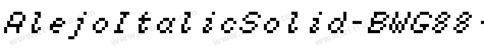 AlejoItalicSolid-BWG88字体转换