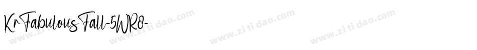 KrFabulousFall-5WR8字体转换