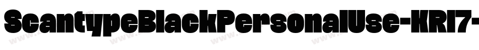 ScantypeBlackPersonalUse-KRl7字体转换
