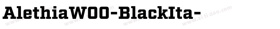 AlethiaW00-BlackIta字体转换
