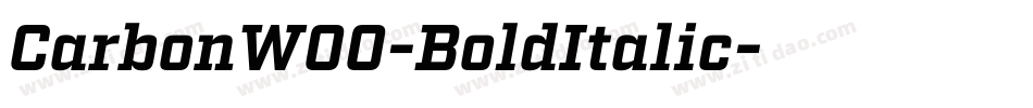 CarbonW00-BoldItalic字体转换