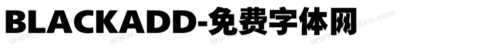 BLACKADD字体转换