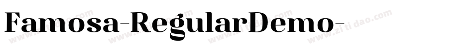 Famosa-RegularDemo字体转换