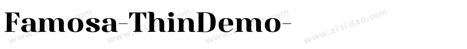 Famosa-ThinDemo字体转换
