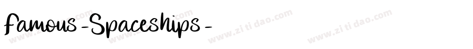 Famous-Spaceships字体转换