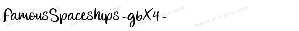 FamousSpaceships-g6X4字体转换