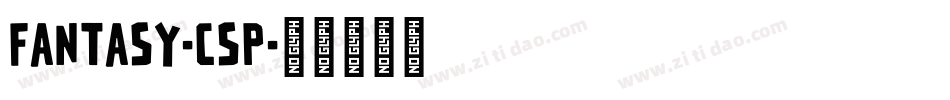 Fantasy-CSP字体转换
