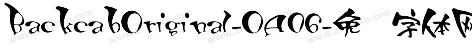 BackcabOriginal-OA06字体转换