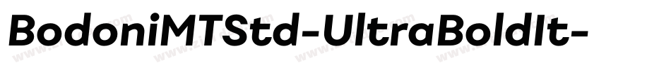 BodoniMTStd-UltraBoldIt字体转换