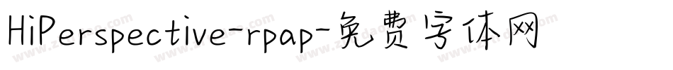 HiPerspective-rpap字体转换