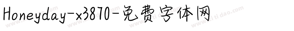 Honeyday-x3870字体转换