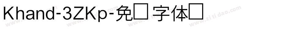 Khand-3ZKp字体转换