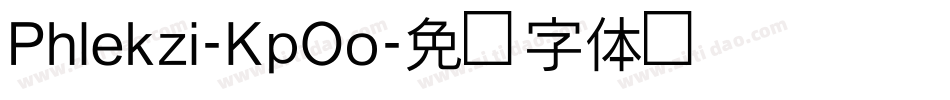Phlekzi-KpOo字体转换