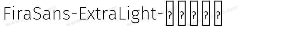 FiraSans-ExtraLight字体转换